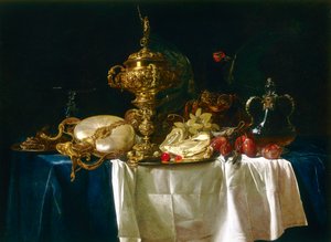 Nature morte de vases et de fruits - Willem van Aelst